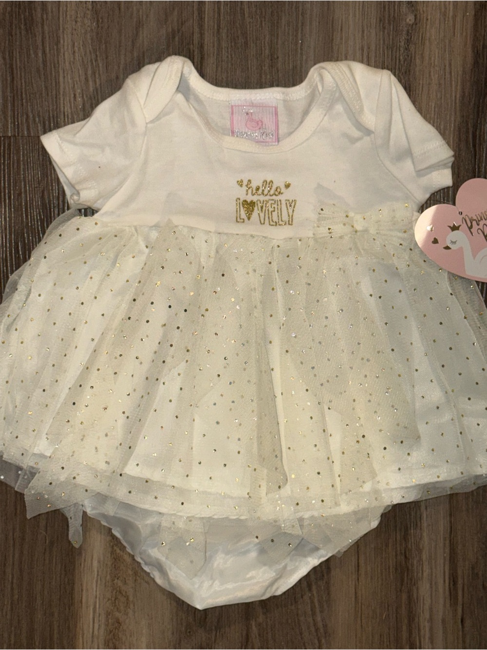 Princess Rose Hello Lovely White Tulle Tutu Bubble Dress NWT 6-9 Months - Picture 3 of 8